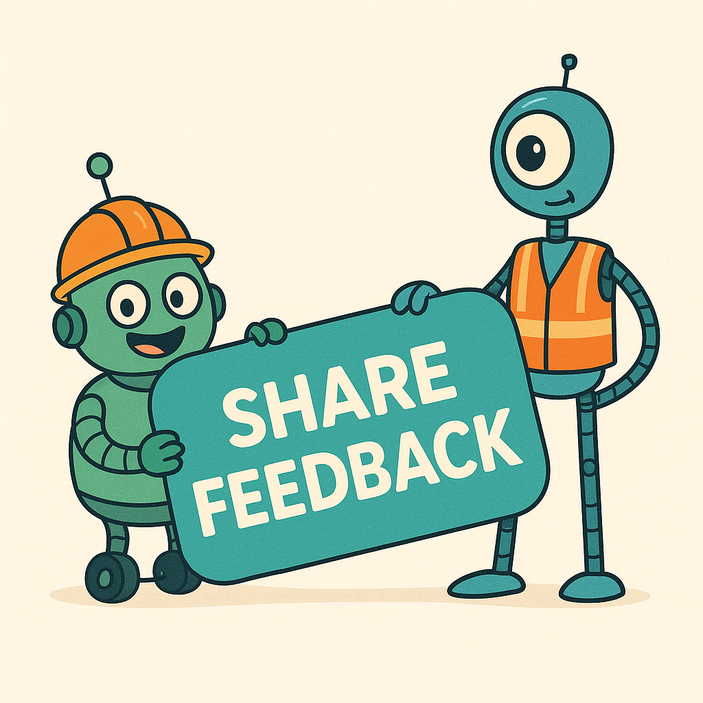 Cartoon construction robots